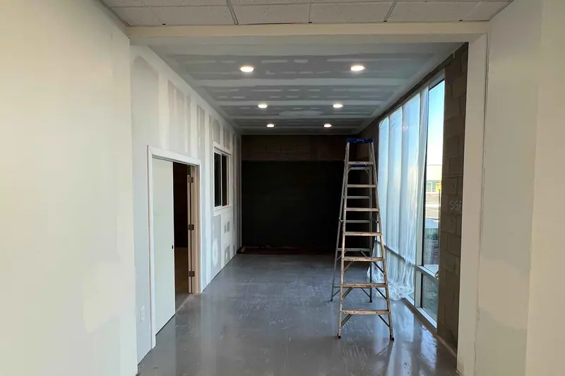Long commercial corridor finished and ready for handover
